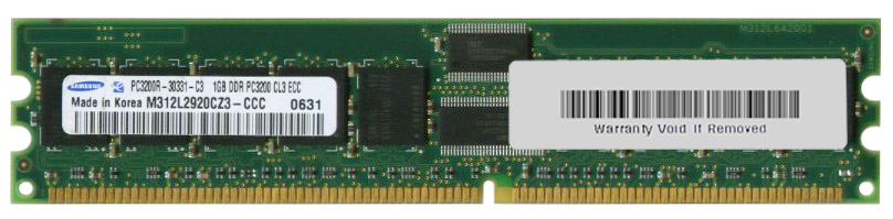 M4L-PC1400S4R3A-1G M4L Certified 1GB 400MHz DDR PC3200 Reg ECC CL3 184-Pin Single Rank x4 DIMM