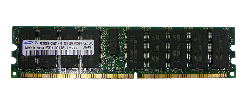 M4L-PC1333D4R25-4G M4L Certified 4GB 333MHz DDR PC2700 Reg ECC CL2.5 184-Pin Dual Rank x4 DIMM