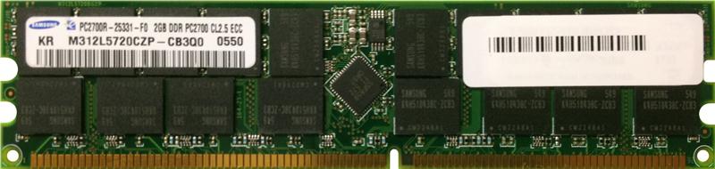 M4L-PC1333D4R25-2G M4L Certified 2GB 333MHz DDR PC2700 Reg ECC CL2.5 184-Pin Dual Rank x4 DIMM