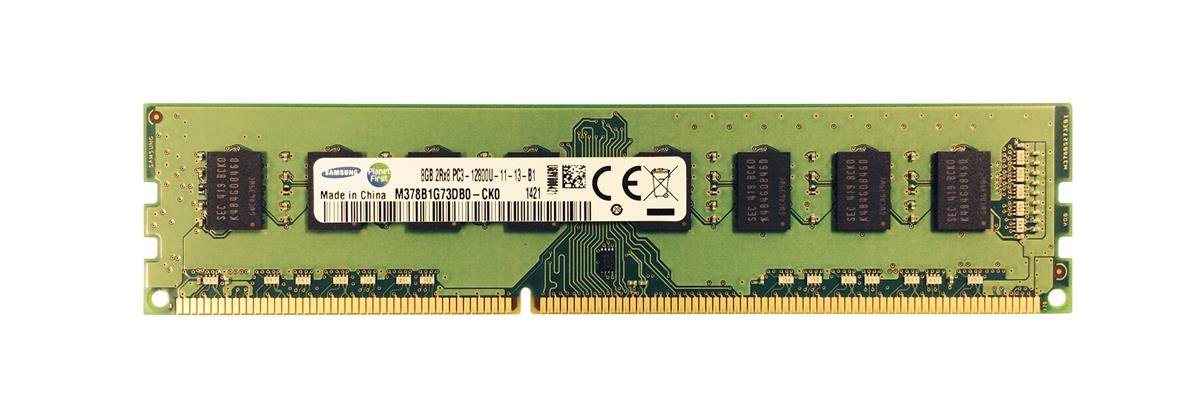 M378B1G73DB0-CK0 Samsung 8GB PC3-12800 DDR3-1600MHz non-ECC Unbuffered CL11 240-Pin DIMM Dual Rank Memory Module