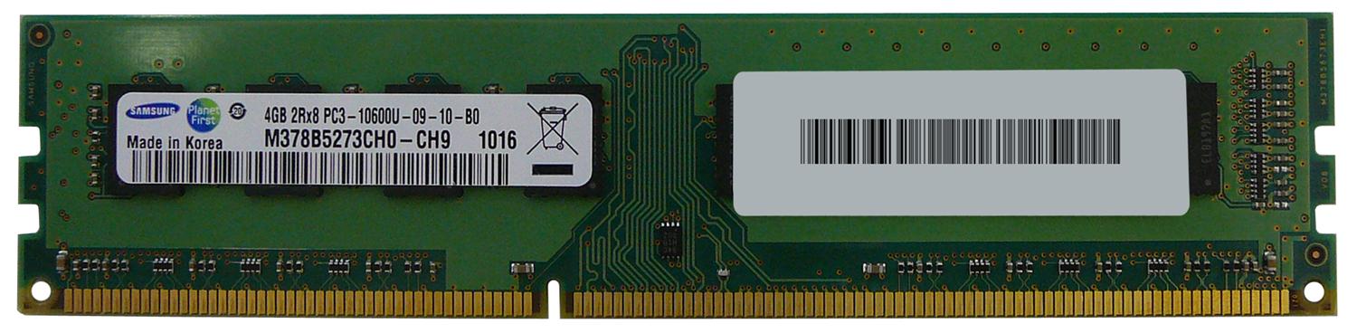 M378B5273CHO-CH9 Samsung 4GB PC3-10600 DDR3-1333MHz non-ECC Unbuffered CL9 240-Pin DIMM Dual Rank Memory Module