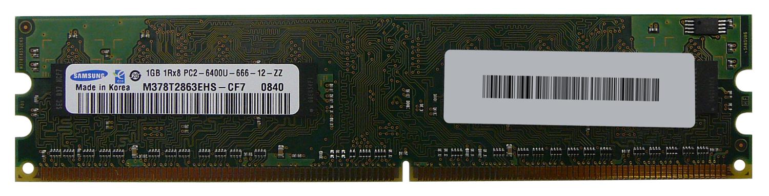 M378T2863EHS-CF7 Samsung 1GB PC2-6400 DDR2-800MHz non-ECC Unbuffered CL6 240-Pin DIMM Memory Module