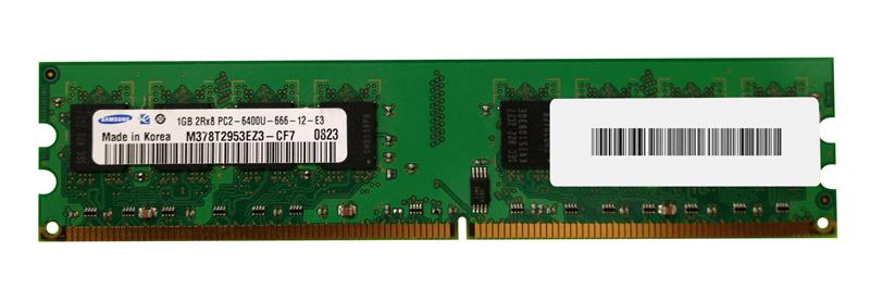 M378T2953EZ3-CF7 Samsung 1GB PC2-6400 DDR2-800MHz non-ECC Unbuffered CL6 240-Pin DIMM Memory Module