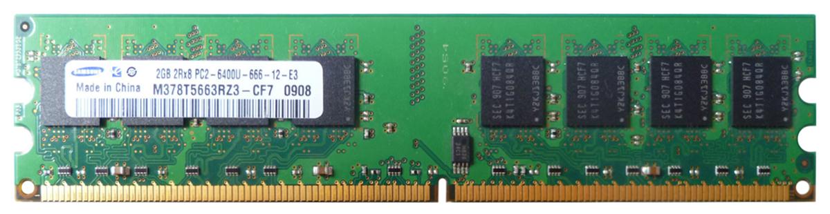 M378T5663EH3-CF7 Samsung 2GB PC2-6400 DDR2-800MHz non-ECC Unbuffered CL6 240-Pin DIMM Dual Rank Memory Module