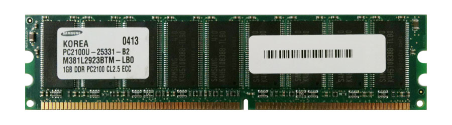 M4L-PC1266X72C25-1G M4L Certified 1GB 266MHz DDR PC2100 ECC CL2.5 184-Pin Dual Rank x8 DIMM
