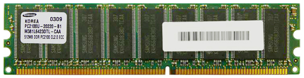 M4L-PC1266X72C25-512 M4L Certified 512MB 266MHz DDR PC2100 ECC CL2.5 184-Pin Dual Rank x8 DIMM