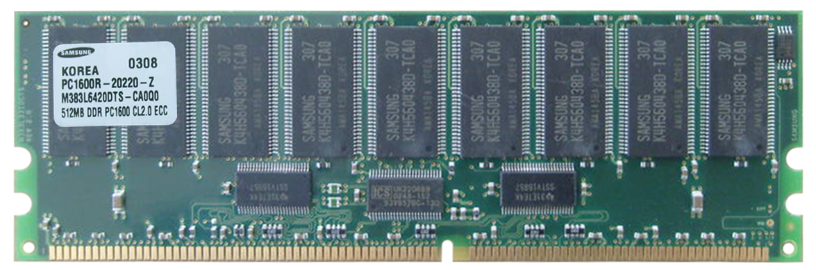 M4L-PC1200RD1142D-512M M4L Certified 512MB 200MHz DDR PC1600 Reg ECC CL2 184-Pin Single Rank x4 DIMM