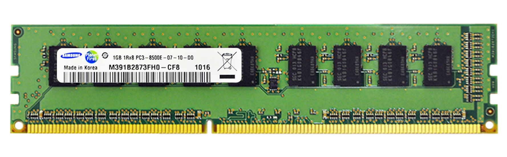 3D-15D332N728304-1G 1GB Module DDR3 PC3-8500 CL=7 ECC Unbuffered DDR3-1066 Single Rank, x8 1.5V 128Meg x 72 for Tyan S5510G2NR-LE Motherboard n/a