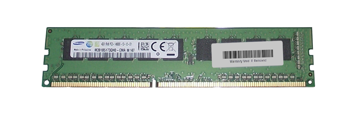 M391B5173QH0-CMAM Samsung 4GB PC3-14900 DDR3-1866MHz ECC Unbuffered CL13 240-Pin DIMM Single Rank Memory Module