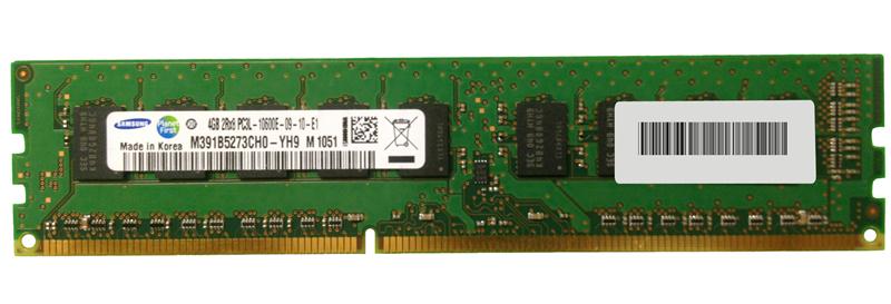 M391B5273CH0-YH9Q0 Samsung 4GB PC3-10600 DDR3-1333MHz ECC Unbuffered CL9 240-Pin DIMM 1.35V Low Voltage Dual Rank Memory Module