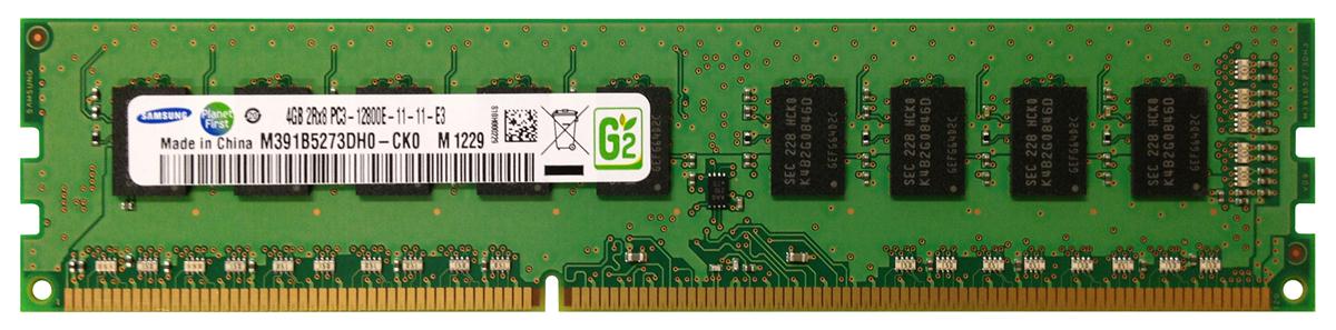 M391B5273DHO-CK0 Samsung 4GB PC3-12800 DDR3-1600MHz ECC Unbuffered CL11 240-Pin DIMM Dual Rank Memory Module