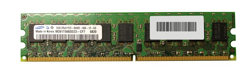 M391T5663DZ3-CF7 Samsung 2GB PC2-6400 DDR2-800MHz ECC Unbuffered CL6 240-Pin DIMM Dual Rank Memory Module