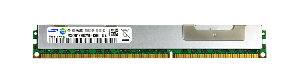 M392B1K70CM0-CH9 Samsung 8GB PC3-10600 DDR3-1333MHz ECC Registered CL9 240-Pin DIMM Very Low Profile (VLP) Dual Rank Memory Module
