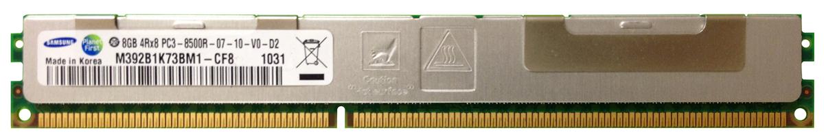 M392B1K73BM1-CF8 Samsung 8GB PC3-8500 DDR3-1066MHz ECC Registered CL7 240-Pin DIMM Very Low Profile (VLP) Quad Rank Memory Module