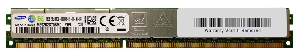 M392B2G70BM0-YH9 Samsung 16GB PC3-10600 DDR3-1333MHz ECC Registered CL9 240-Pin DIMM 1.35V Low Voltage Very Low Profile (VLP) Dual Rank Memory Module