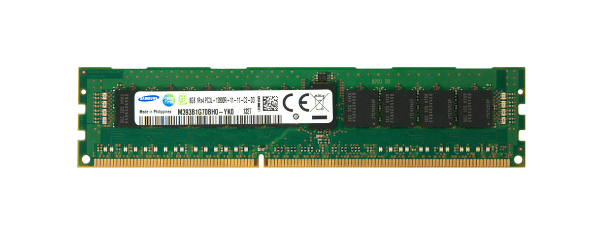 M393B1G70BH0-YK0 Samsung 8GB PC3-12800 DDR3-1600MHz ECC Registered CL11 240-Pin DIMM 1.35V Low Voltage Single Rank Memory Module
