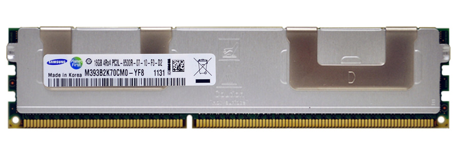 M393B2K70CM0-YF8 Samsung 16GB PC3-8500 DDR3-1066MHz ECC Registered CL7 240-Pin DIMM 1.35V Low Voltage Quad Rank Memory Module