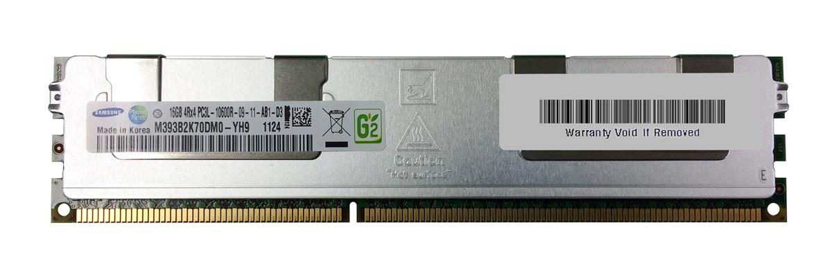 M393B2K70DM0-YH9 Samsung 16GB PC3-10600 DDR3-1333MHz ECC Registered CL9 240-Pin DIMM 1.35V Low Voltage Quad Rank Memory Module