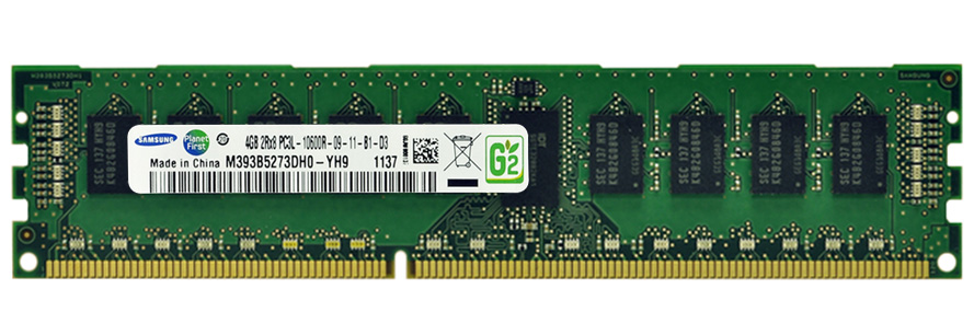 M393B5273DH0-YH9 Samsung 4GB PC3-10600 DDR3-1333MHz ECC Registered CL9 240-Pin DIMM 1.35V Low Voltage Dual Rank Memory Module