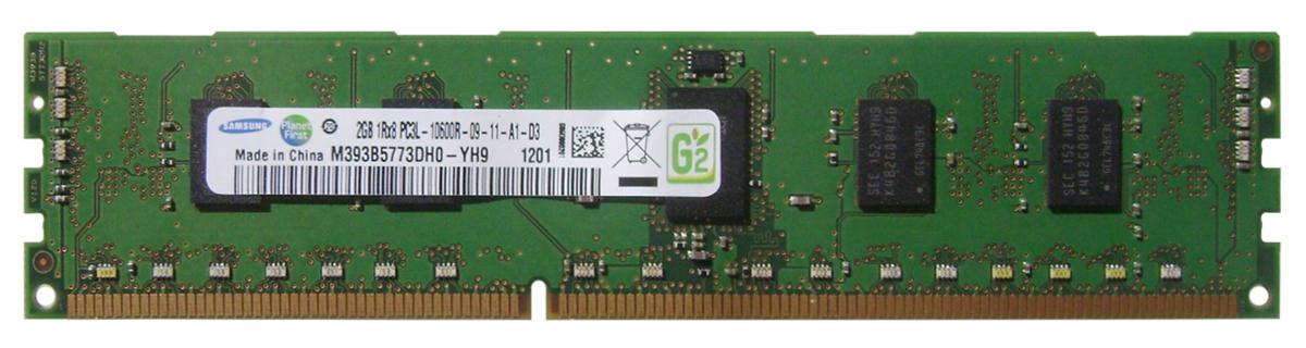 M393B5773DH0-YH9 Samsung 2GB PC3-10600 DDR3-1333MHz ECC Registered CL9 240-Pin DIMM 1.35V Low Voltage Single Rank Memory Module
