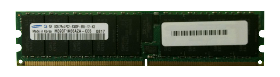 M393T1K66AZA-CE6 Samsung 8GB PC2-5300 DDR2-667MHz ECC Registered CL5 240-Pin DIMM Dual Rank Memory Module