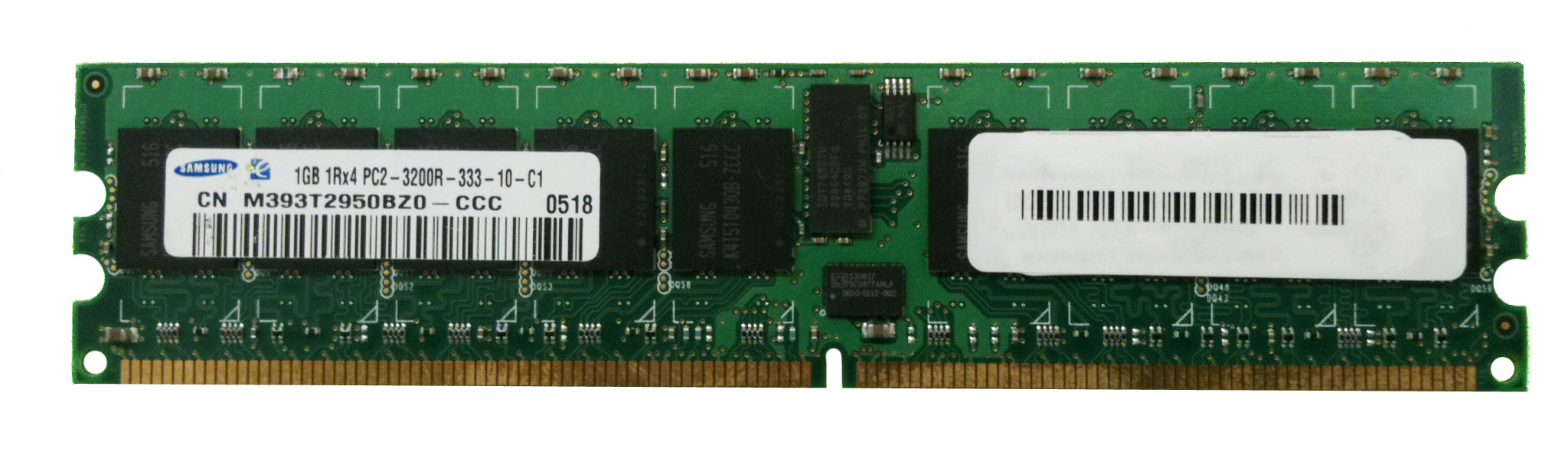M4L-PC2400D2S4R3-1G M4L Certified 1GB 400MHz DDR2 PC2-3200 Reg ECC CL3 240-Pin Single Rank x4 DIMM