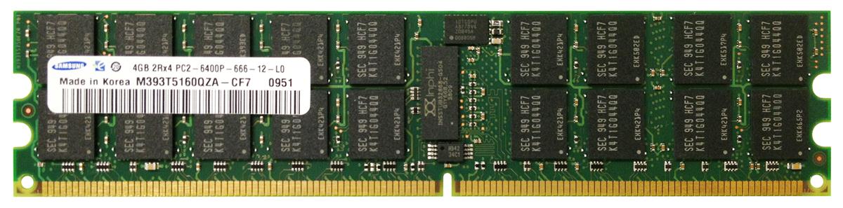 M393T5160QZA-CF7 Samsung 4GB PC2-6400 DDR2-800MHz ECC Registered CL6 240-Pin DIMM Dual Rank Memory Module