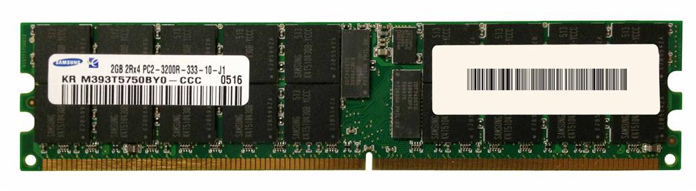 M393T5750BY0-CCC Samsung 2GB PC2-3200 DDR2-400MHz ECC Registered CL3 240-Pin DIMM Dual Rank Memory Module