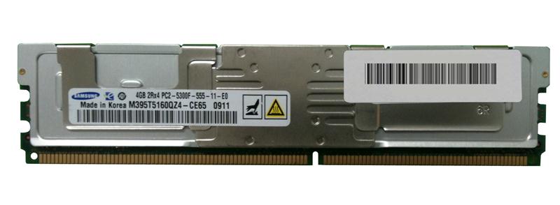 M395T5160QZ4-CE65-DE Samsung 4GB PC2-5300 DDR2-667MHz ECC Fully Buffered CL5 240-Pin DIMM Dual Rank Memory Module
