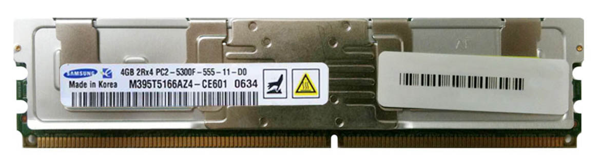 M395T5166AZ4-CE601 Samsung 4GB PC2-5300 DDR2-667MHz ECC Fully Buffered CL5 240-Pin DIMM Dual Rank Memory Module