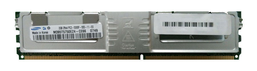 M395T5750EZ4-CE66 Samsung 2GB PC2-5300 DDR2-667MHz ECC Fully Buffered CL5 240-Pin DIMM Dual Rank Memory Module