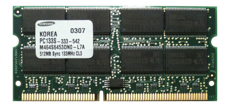 M4L-PC133X64SC3-512 M4L Certified 512MB 133MHz PC133 Non-ECC CL3 144-Pin x8 SoDimm