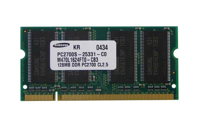 M4L-PC1333X64SC25-128 M4L Certified 128MB 333MHz DDR PC2700 Non-ECC CL2.5 200-Pin Single Rank x16 SoDimm