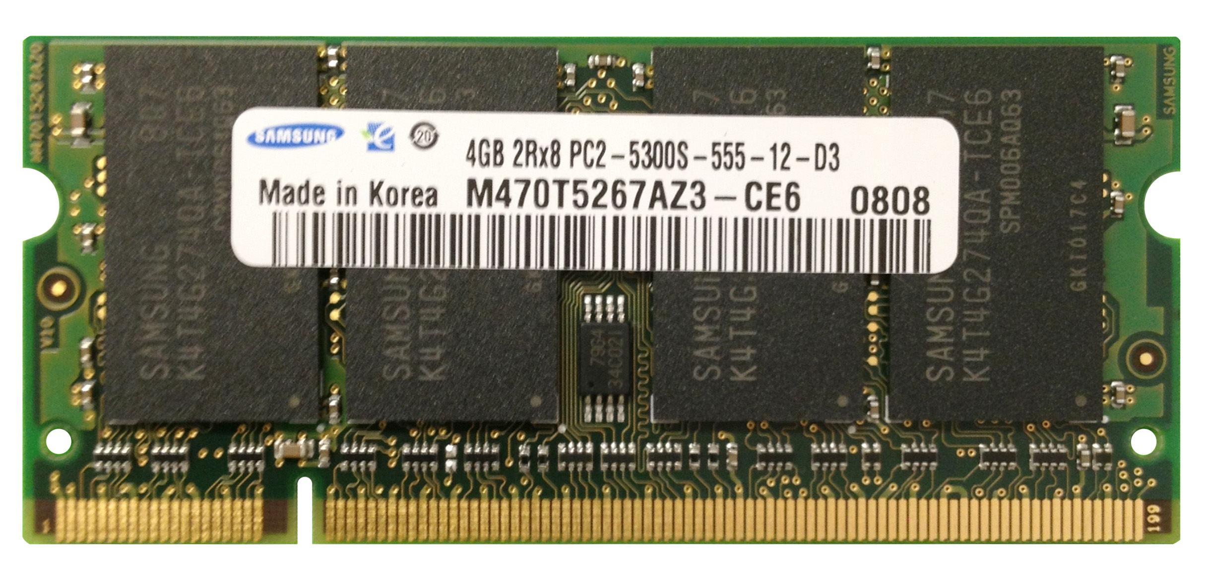 M4L-PC2667ND2D85S-4G M4L Certified 4GB 667MHz DDR2 PC2-5300 Non-ECC CL5 200-Pin Dual Rank x8 SoDimm