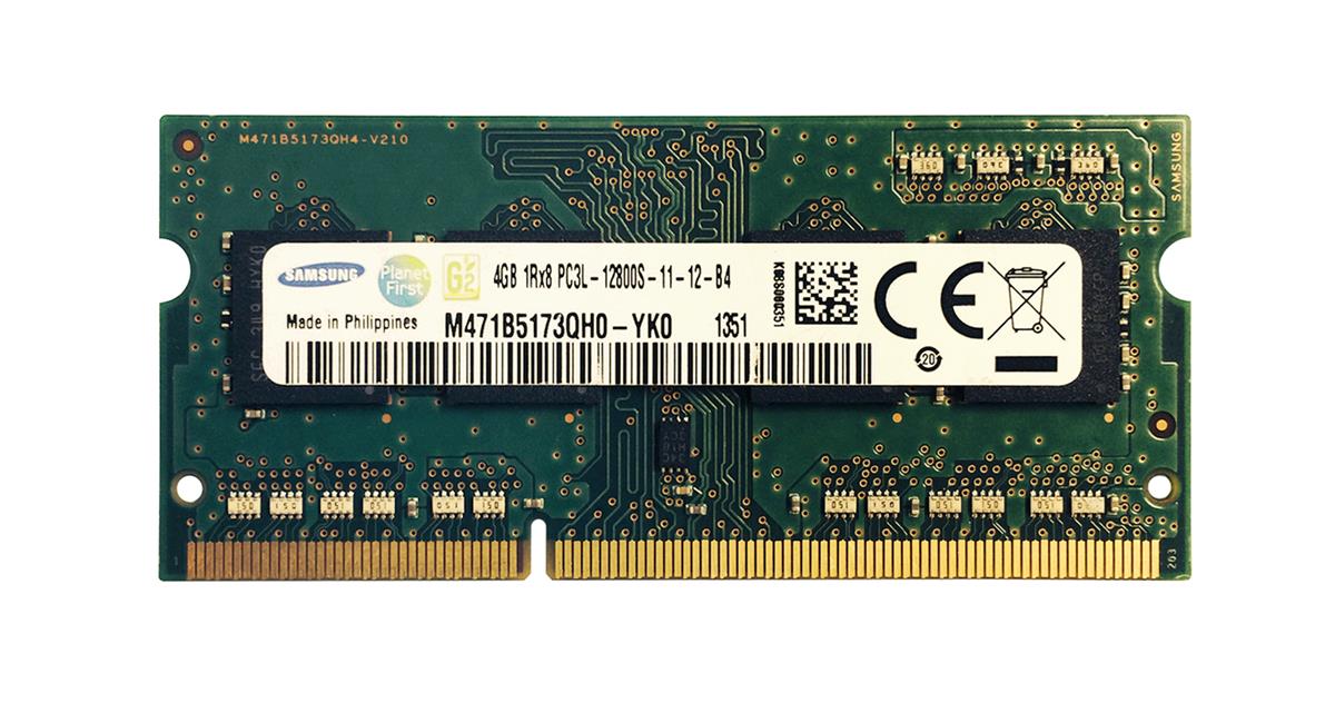 M471B5173QH0-YK0 Samsung 4GB PC3-12800 DDR3-1600MHz non-ECC Unbuffered CL11 204-Pin SoDimm 1.35V Low Voltage Single Rank Memory Module