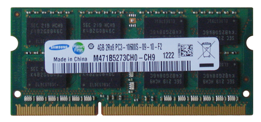 PE243661 Edge Memory 4GB PC3-10600 DDR3-1333MHz non-ECC Unbuffered CL9 204-Pin SoDimm Dual Rank Memory Module