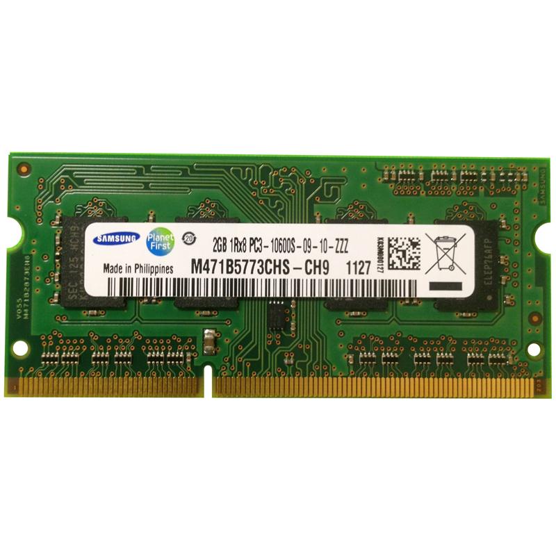 M471B5773CHS-CH9 Samsung 2GB PC3-10600 DDR3-1333MHz non-ECC Unbuffered CL9 204-Pin SoDimm Single Rank Memory Module