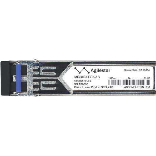 MGBIC-LC03-AS Agilestar 1Gbps 1000Base-LX Multi-mode Fiber 2km 1310nm Duplex LC Connector SFP (mini-GBIC) Transceiver Module for Enterasys Compatible