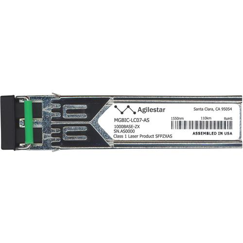 MGBIC-LC07-AS Agilestar 1Gbps 1000Base-ZX Single-mode Fiber 110km 1550nm Duplex LC Connector SFP (mini-GBIC) Transceiver Module for Enterasys Compatible