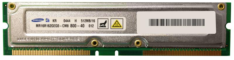 10.88582 Samsung 1GB Kit (2 X 512MB) RDRAM PC800 non-ECC 40ns 800MHz 184-Pin 2.5v 256Meg x 16 For Dell Optiplex GX400 1.8G