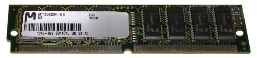 MT16D832M-6X Micron 32MB Module 8X32 EDO 60ns 72-Pin SIMM Memory Module