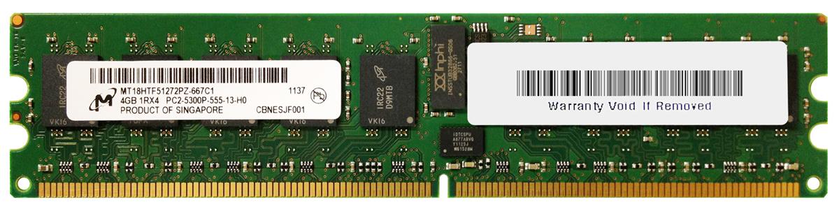 M4L-PC2667RD2S45D-4G M4L Certified 4GB 667MHz DDR2 PC2-5300 Reg ECC CL5 240-Pin Single Rank x4 DIMM