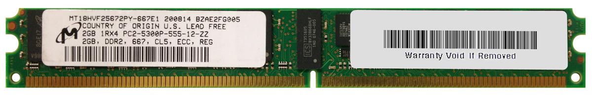 M4L-PC2667RD2S45DV-2G M4L Certified 2GB 667MHz DDR2 PC2-5300 Reg ECC CL5 240-Pin Single Rank x4 VLP DIMM
