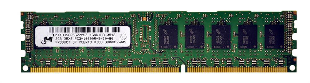 MT18JSF25672PDZ-1G4D1 Micron 2GB PC3-10600 DDR3-1333MHz ECC Registered CL9 240-Pin DIMM Dual Rank Memory Module