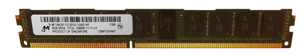 MT18KDF1G72PDZ-1G6E1HF Micron 8GB PC3-12800 DDR3-1600MHz ECC Registered CL11 240-Pin DIMM Dual Rank 1.35V Low Voltage Very Low Profile (VLP) Memory Module