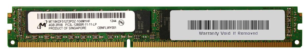 MT18KDF51272PDZ-1G6 Micron 4GB PC3-12800 DDR3-1600MHz ECC Registered CL11 240-Pin DIMM 1.35V Low Voltage Very Low Profile (VLP) Dual Rank Memory Module