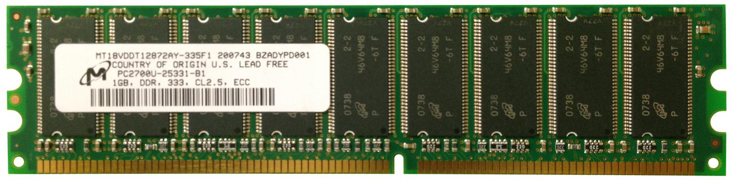 3D-810D300N720-2G 2GB Kit (2 X 1GB) DDR PC2700 CL=2.5 ECC Unbuffered DDR333 2.5V 128Meg x 72 for Dell PowerEdge 400SC Mfr pn n/a