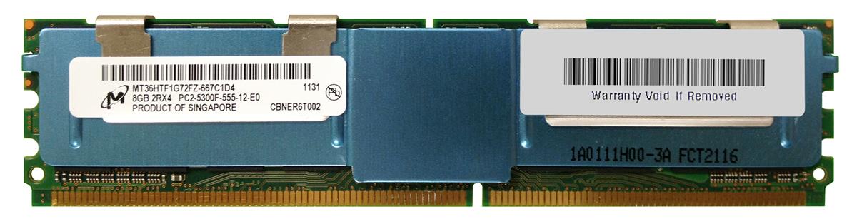 MT36HTF1G72FZ-667C1 Micron 8GB PC2-5300 DDR2-667MHz ECC Fully Buffered CL5 240-Pin DIMM Dual Rank Memory Module