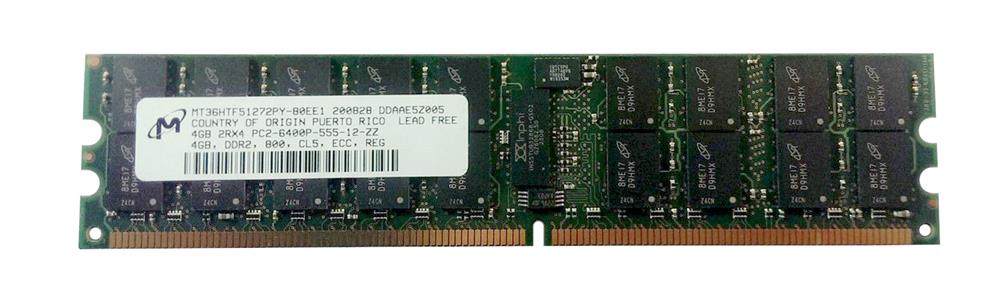 MT36HTF51272PY-80EE1 Micron 4GB PC2-6400 DDR2-800MHz ECC Registered CL5 240-Pin DIMM Dual Rank Memory Module
