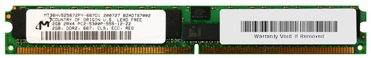 M4L-PC2667RD2D45DV-2G M4L Certified 2GB 667MHz DDR2 PC2-5300 Reg ECC CL5 240-Pin Dual Rank x4 VLP DIMM